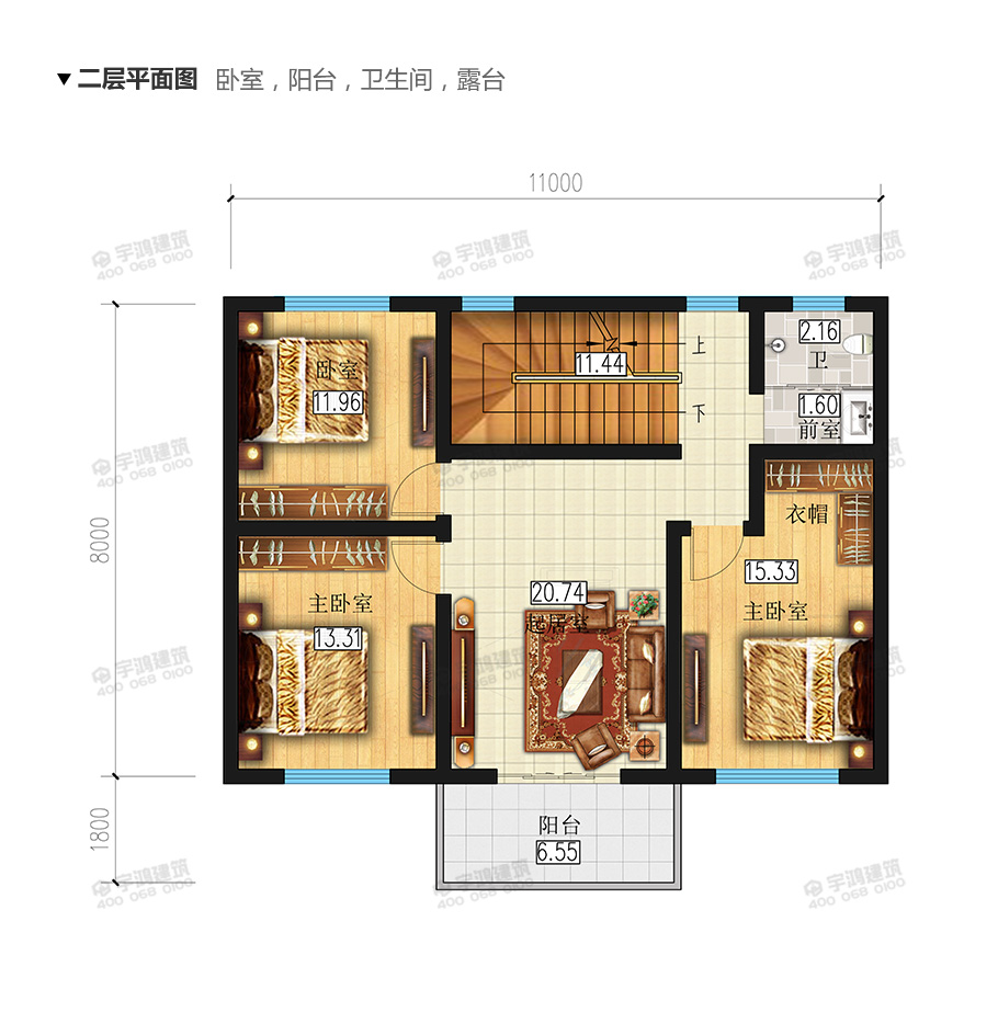 新款三層歐式農村別墅戶型設計圖紙