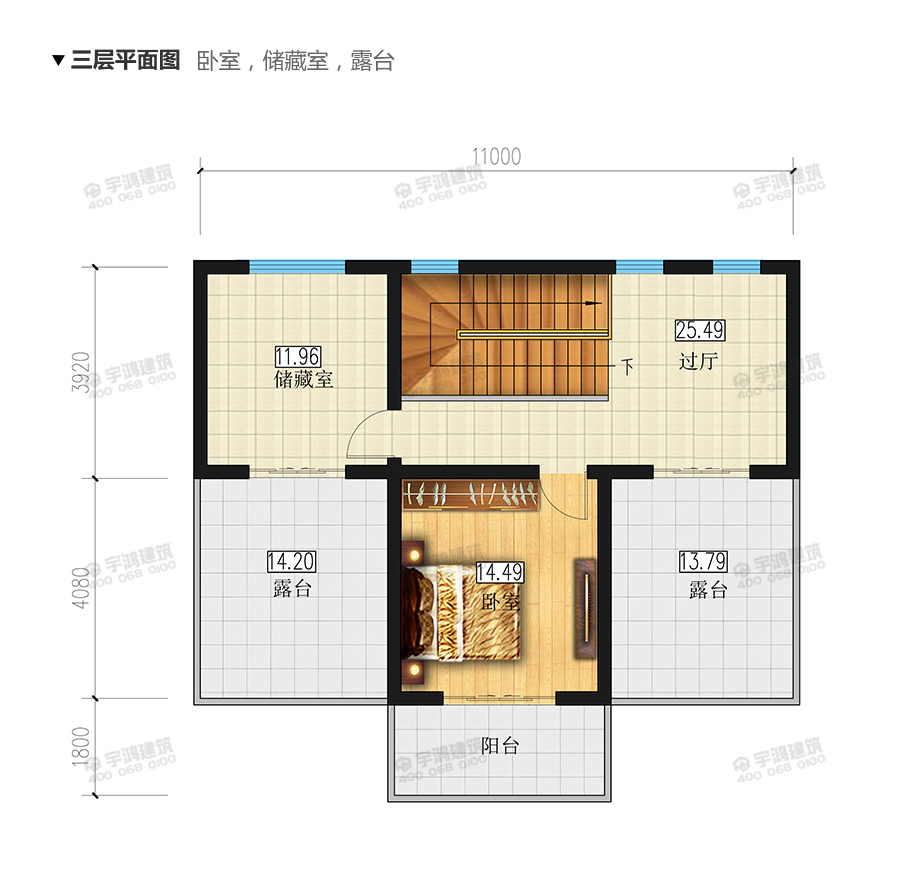 新款三層歐式農村別墅戶型設計圖紙