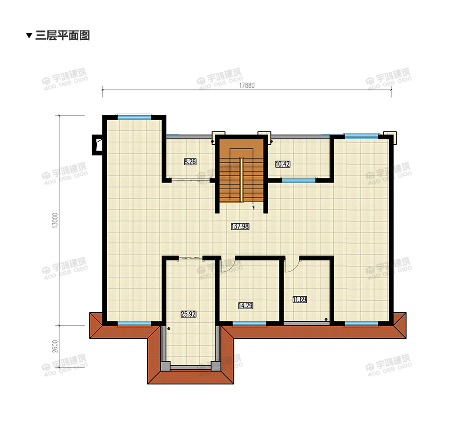 270平帶酒窖的高檔豪華三層鄉村別墅設計圖片