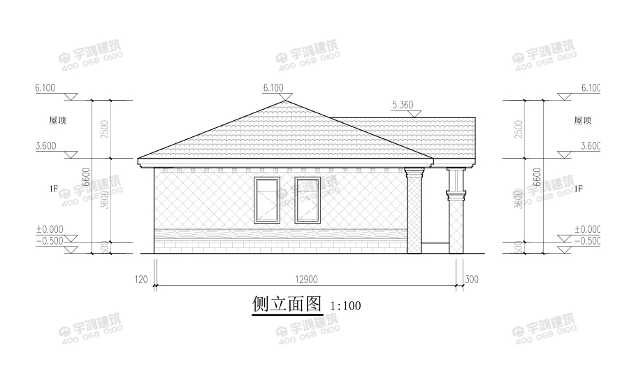 12萬精致農村一層平房設計圖，簡單時尚實用