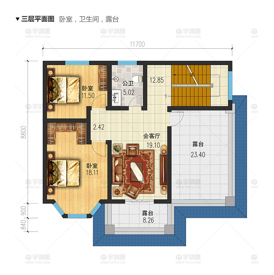 造價25萬以內三層農村別墅設計圖，房子外觀高檔大氣