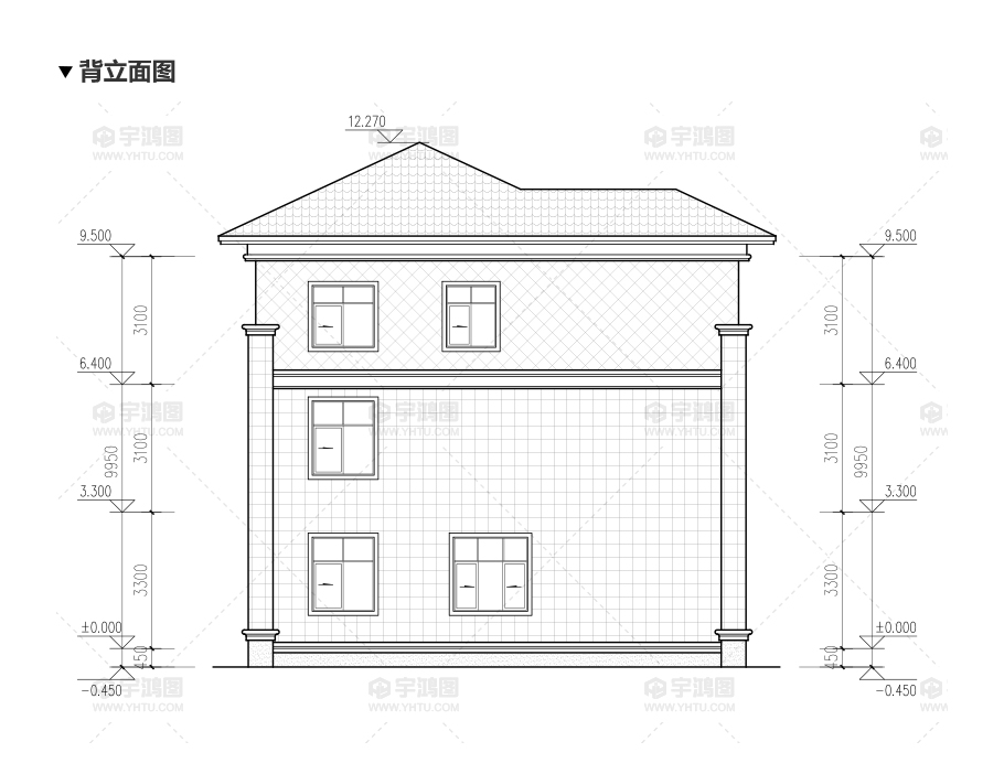 造價25萬以內三層農村別墅設計圖，房子外觀高檔大氣