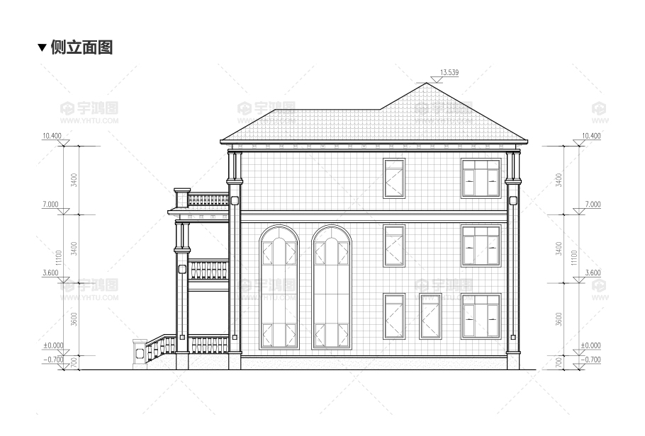 2019最新農村自建房設計圖歐式三層