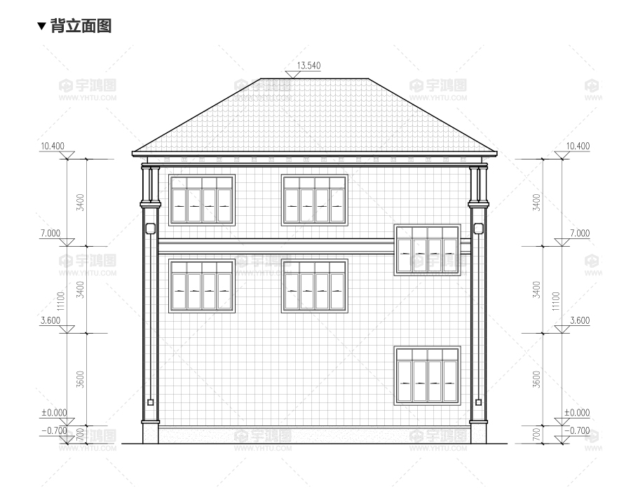 2019最新農村自建房設計圖歐式三層